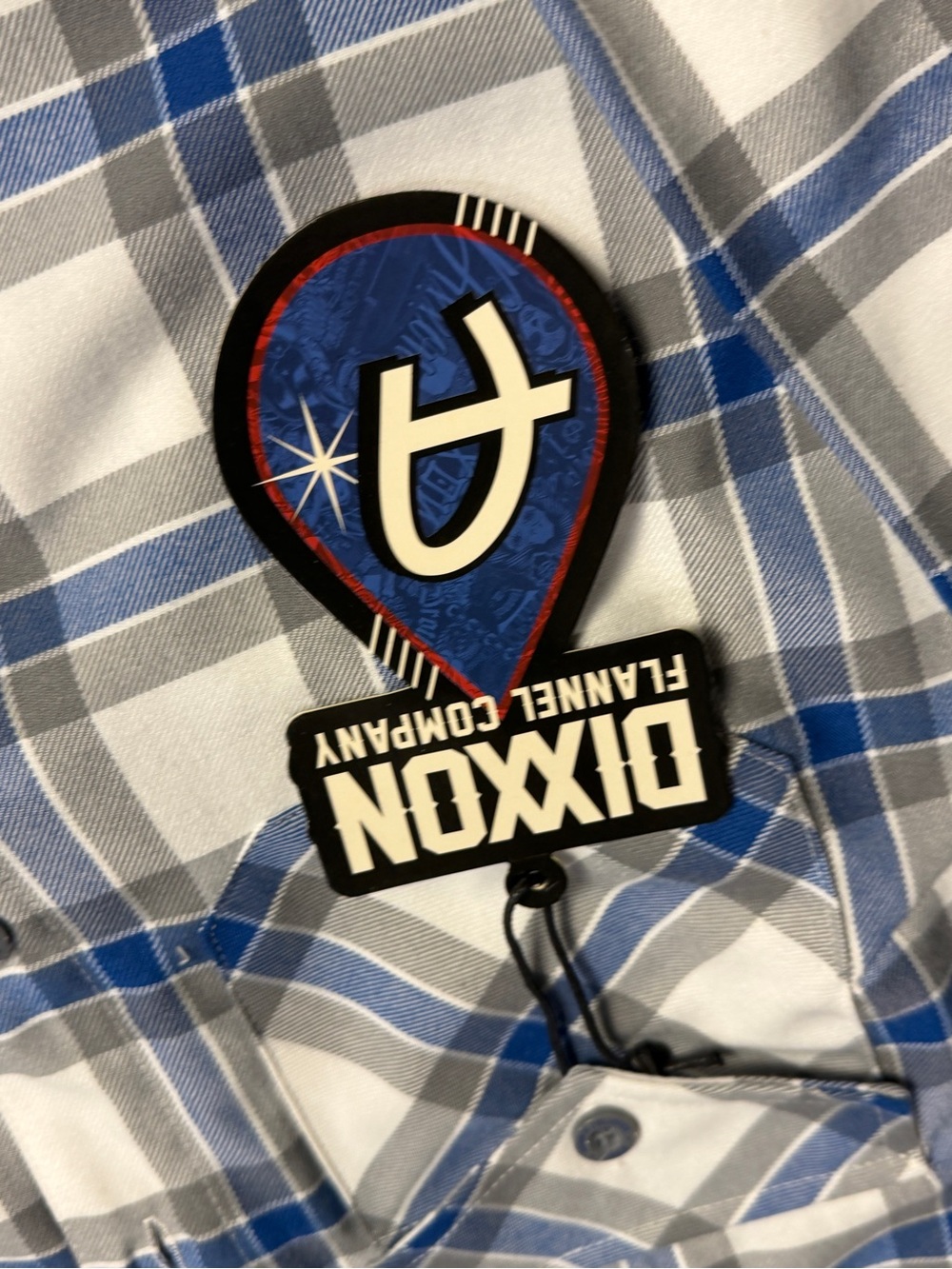 DIXXON Blue and Gray Plaid Button-Up Shirt - Picture 3 of 7